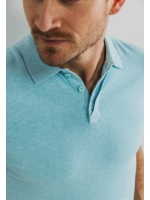 State of Art Poloshirt Knitted SS Mintblauw