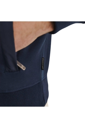 State of Art Sweat Cardigan Plain Donkerblauw