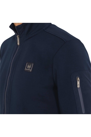 State of Art Sweat Cardigan Plain Donkerblauw