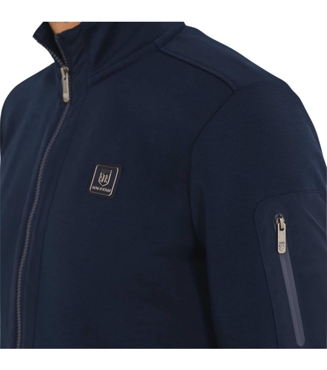 State of Art Sweat Cardigan Plain Donkerblauw
