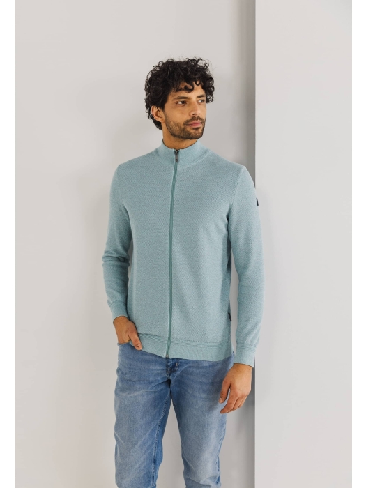 State of Art Cardigan Plain - Mou Mintblauw