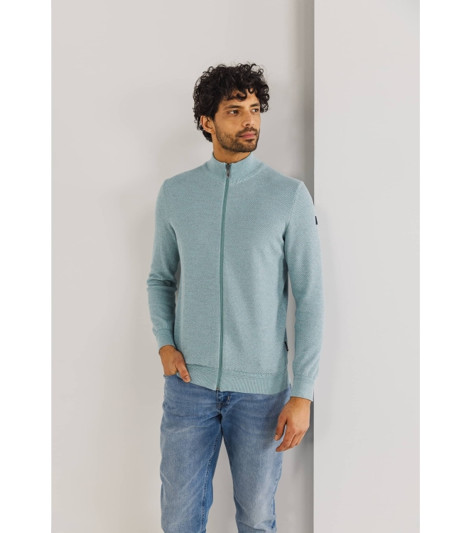 State of Art Cardigan Plain - Mou Mintblauw