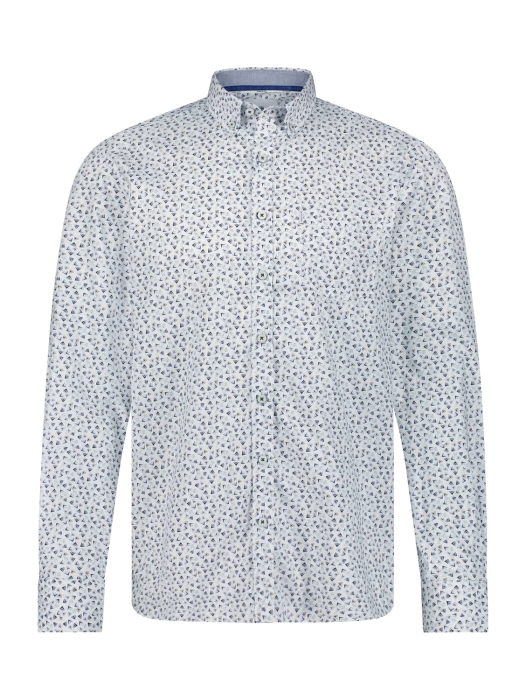 State of Art Shirt LS Print Twill Wit