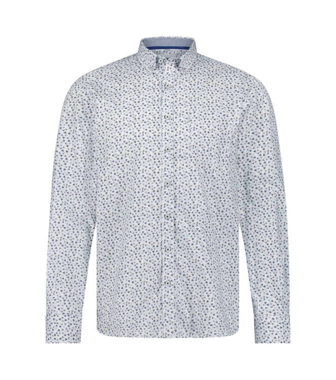 State of Art Shirt LS Print Twill Wit