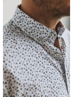 State of Art Shirt LS Print Twill Wit