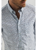 State of Art Shirt LS Print Twill Wit