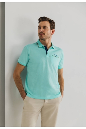State of Art Poloshirt Piqu? SS P Mintblauw