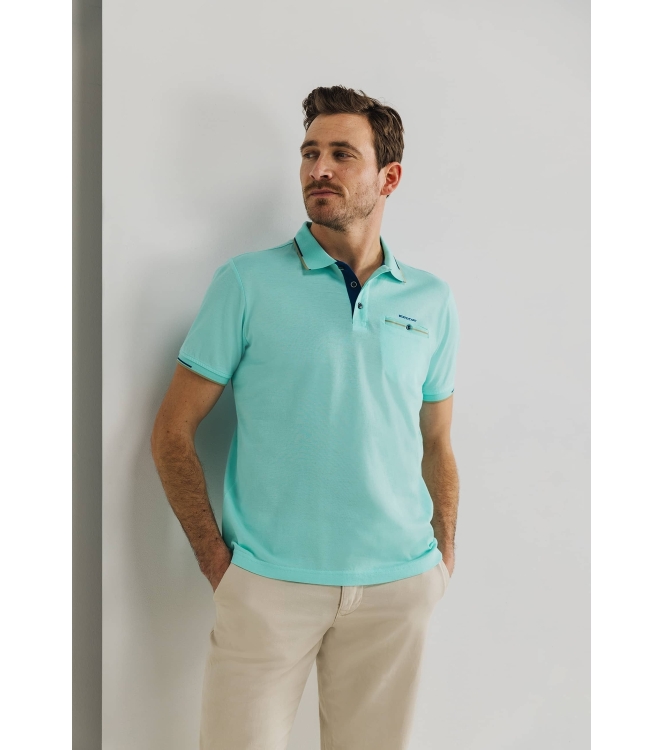 State of Art Poloshirt Piqu? SS P Mintblauw