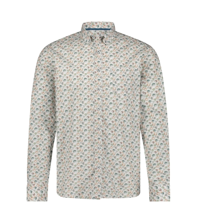 State of Art Shirt LS Print Twill Wit