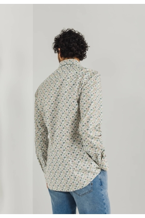 State of Art Shirt LS Print Twill Wit