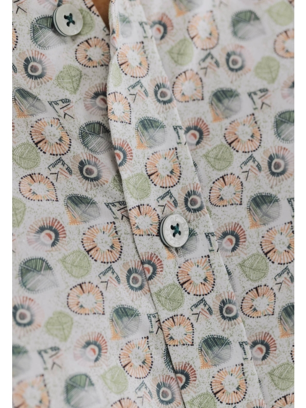 State of Art Shirt LS Print Twill Wit