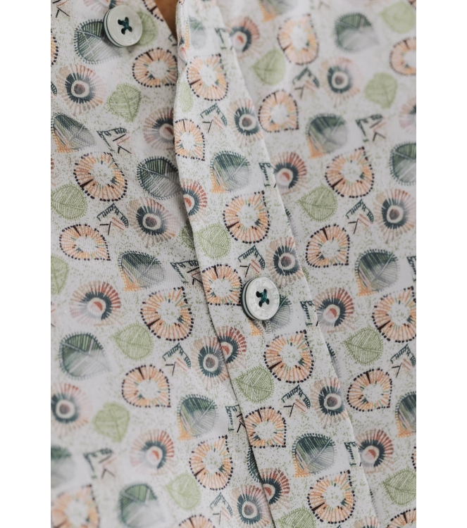 State of Art Shirt LS Print Twill Wit