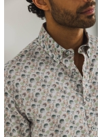 State of Art Shirt LS Print Twill Wit