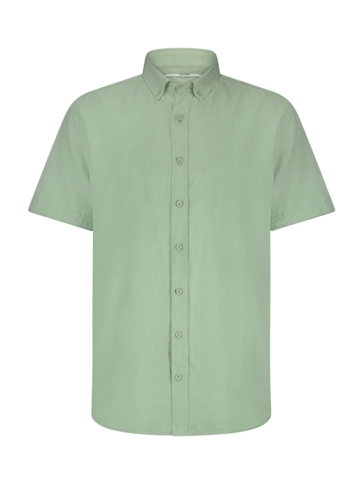 State of Art Shirt SS Plain Oxfor Bladgroen