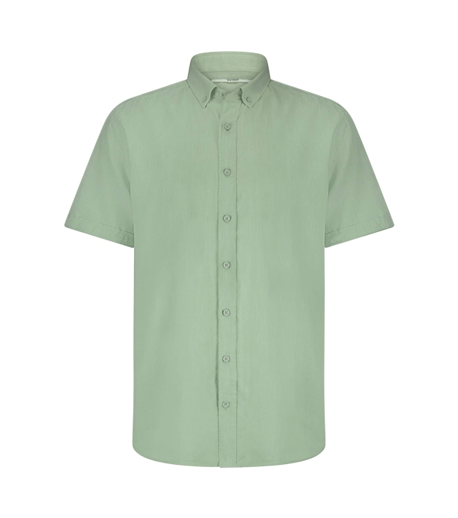 State of Art Shirt SS Plain Oxfor Bladgroen