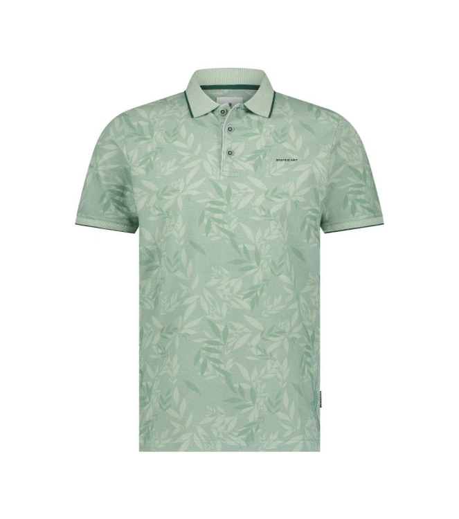 State of Art Poloshirt Piqu? SS P Bladgroen