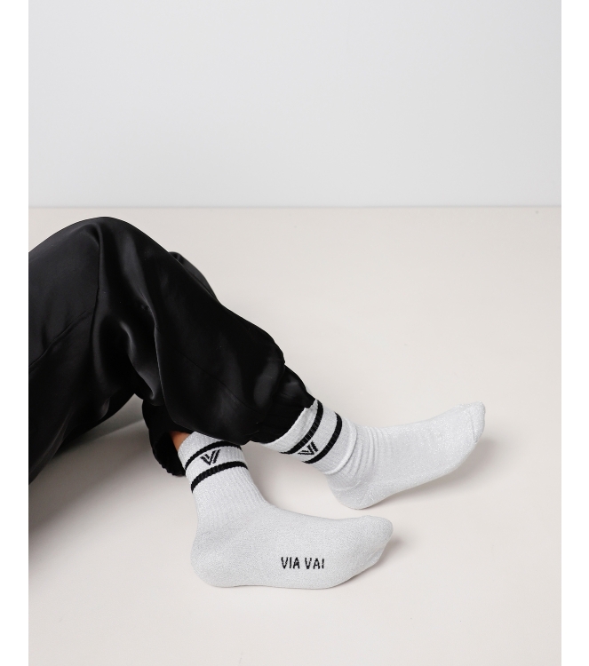 Via Vai Lauren Kenna 02-224 Cotton Lurex combi Silver