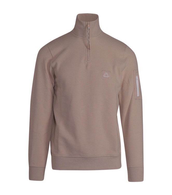 Supply en Co Halvar Waffle Sweat 190 Pebble