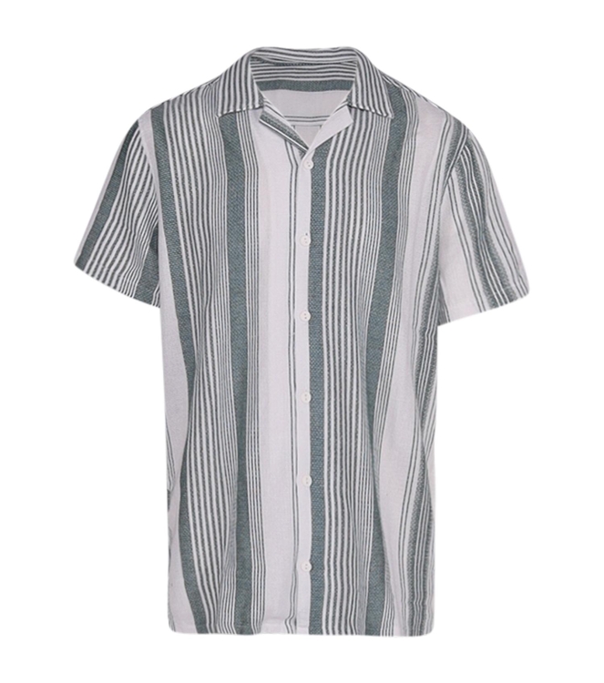 Supply en Co Raff Shirt Ss Stripe Structure 380 Leaf green