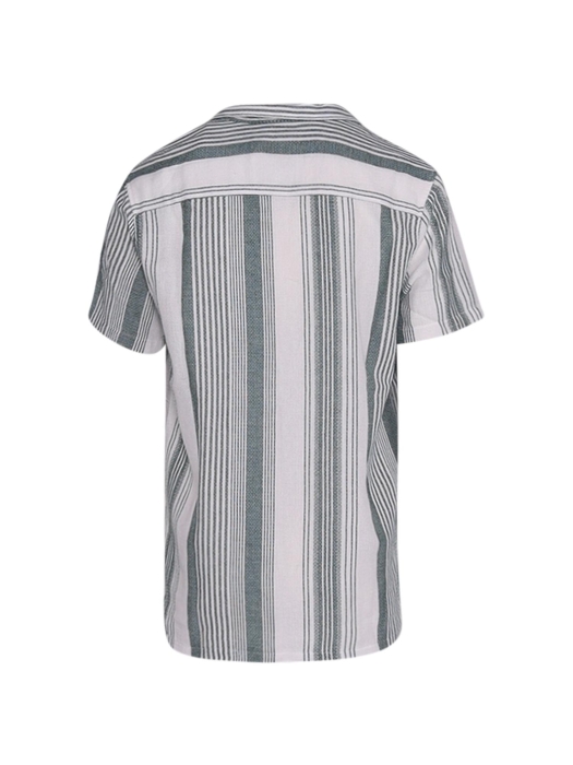 Supply en Co Raff Shirt Ss Stripe Structure 380 Leaf green