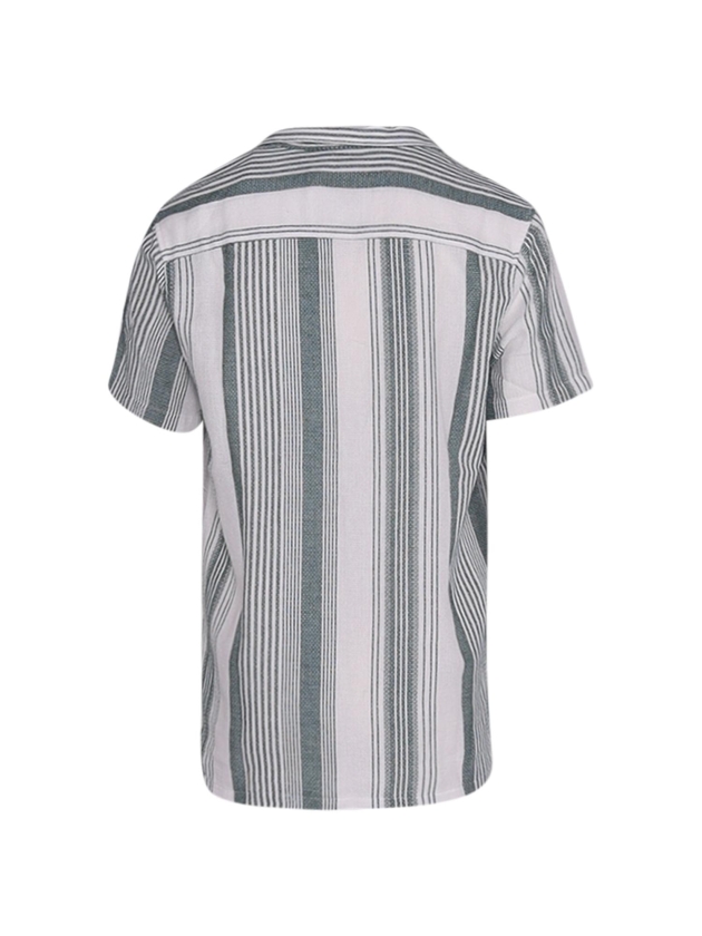Supply en Co Raff Shirt Ss Stripe Structure 380 Leaf green