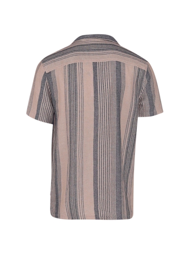 Supply en Co Raff Shirt Ss Stripe Structure 190 Pebble