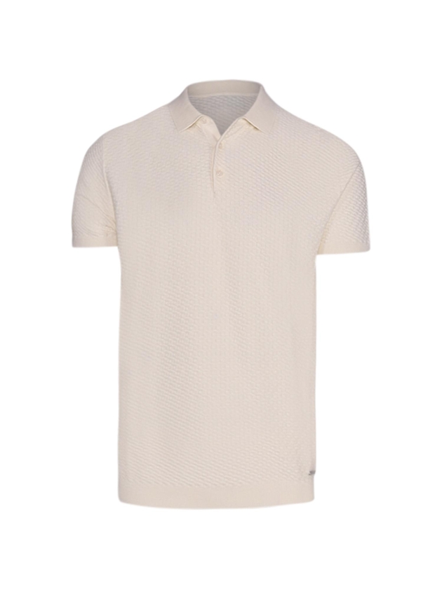 Scotland Blue Kalvin Pullover Structure 150 Offwhite