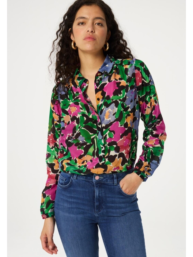 Fabienne Chapot Sunrise Blouse 0080 Black/Vintage Rose
