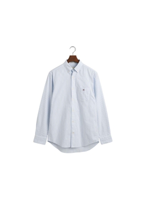 Gant Regular Fit Banker Stripe Classic Oxford Shirt 455 light blue