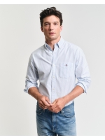 Gant Regular Fit Banker Stripe Classic Oxford Shirt 455 light blue