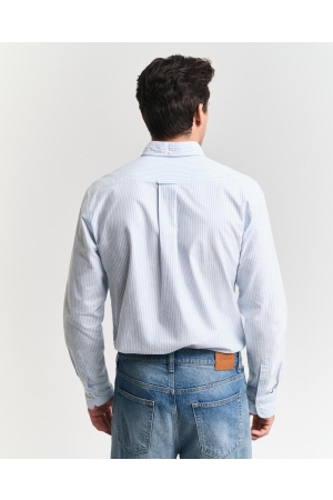 Gant Regular Fit Banker Stripe Classic Oxford Shirt 455 light blue