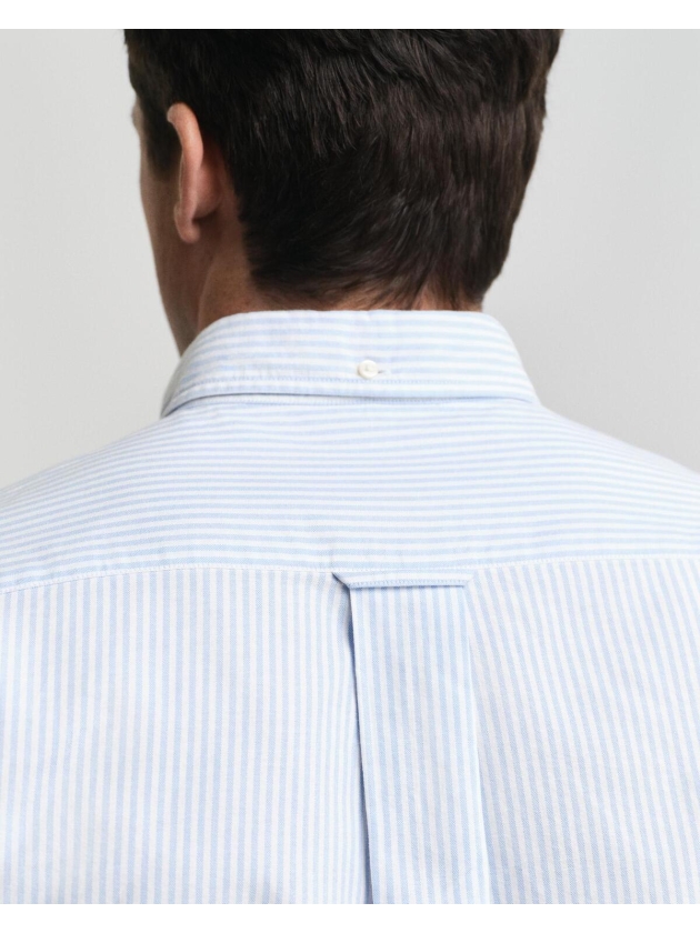 Gant Regular Fit Banker Stripe Classic Oxford Shirt 455 light blue