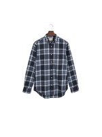 Gant Regular Fit Tartan Melange Checked Shirt 433 evening blue