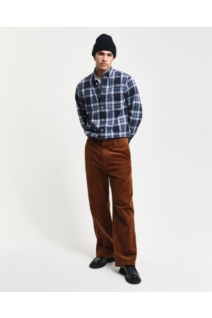 Gant Regular Fit Tartan Melange Checked Shirt 433 evening blue