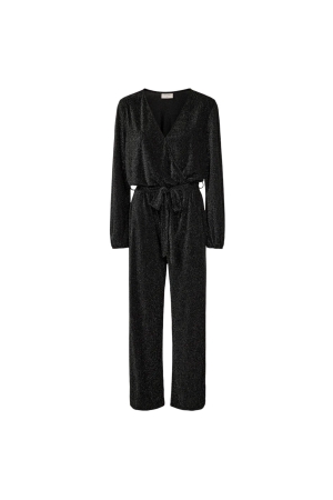 Freequent Glitter jumpsuit Black w.silver