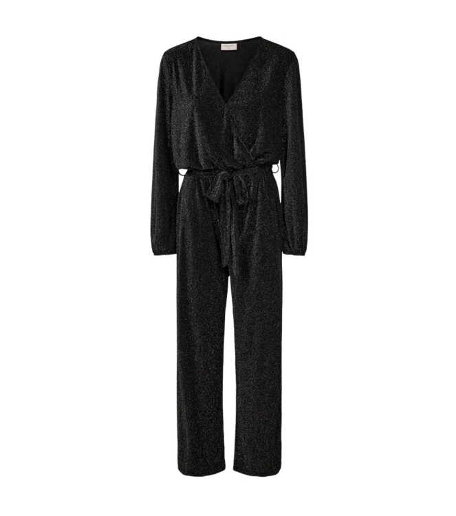 Freequent Glitter jumpsuit Black w.silver