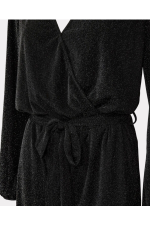Freequent Glitter jumpsuit Black w.silver