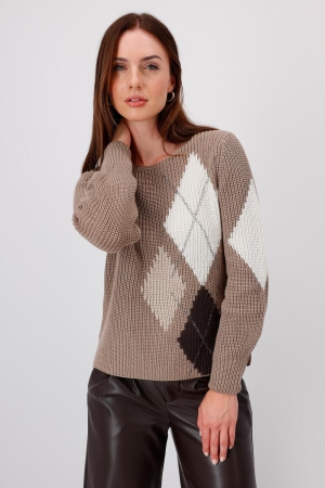 Monari Pullover 553 Milk chocolate
