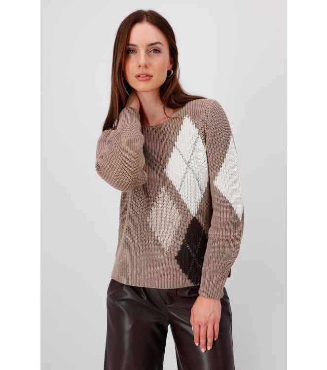 Monari Pullover 553 Milk chocolate