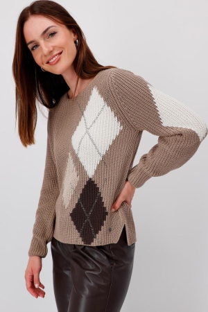 Monari Pullover 553 Milk chocolate