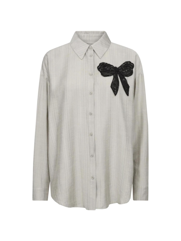 Freequent Sequins bow application Moonbeam w. black