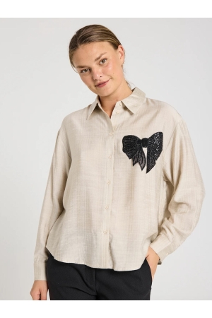 Freequent Sequins bow application Moonbeam w. black