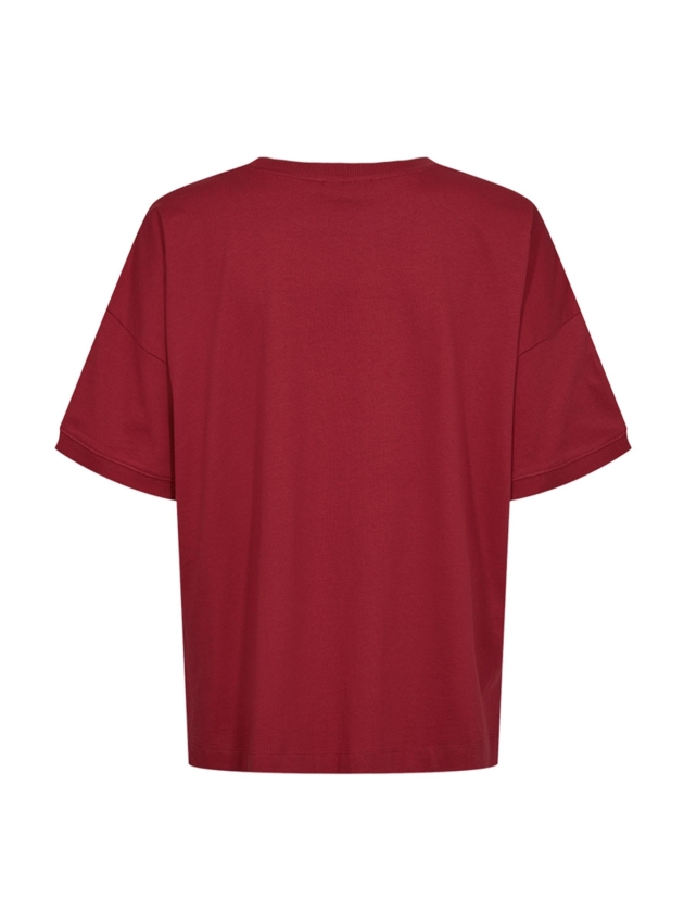 Freequent Tee w.deco Chilipepper w. black