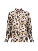 Geisha Blouse AOP leopard 720 Sand/brown/black