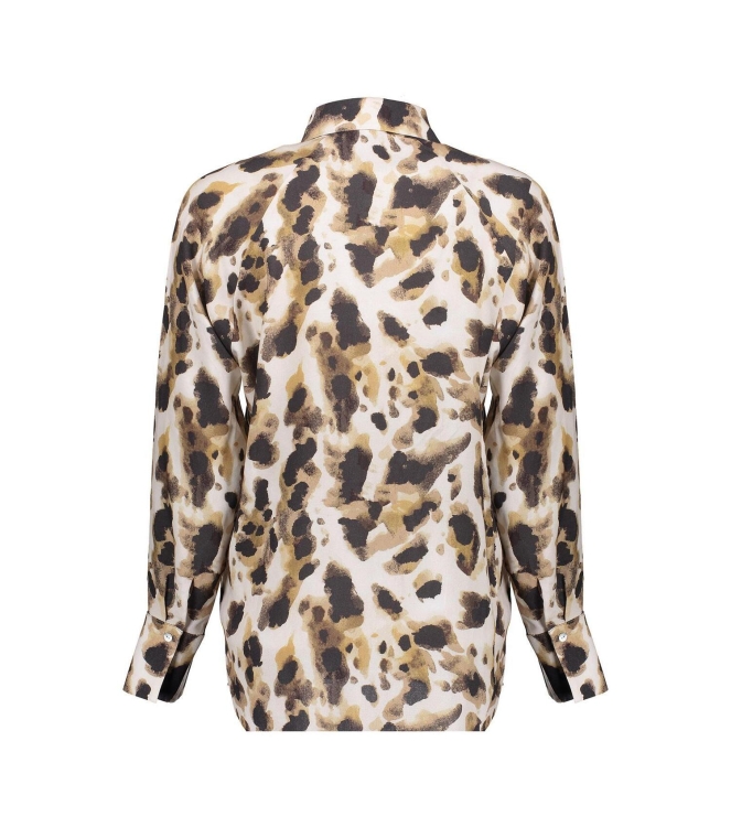 Geisha Blouse AOP leopard 720 Sand/brown/black