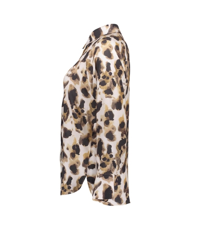 Geisha Blouse AOP leopard 720 Sand/brown/black
