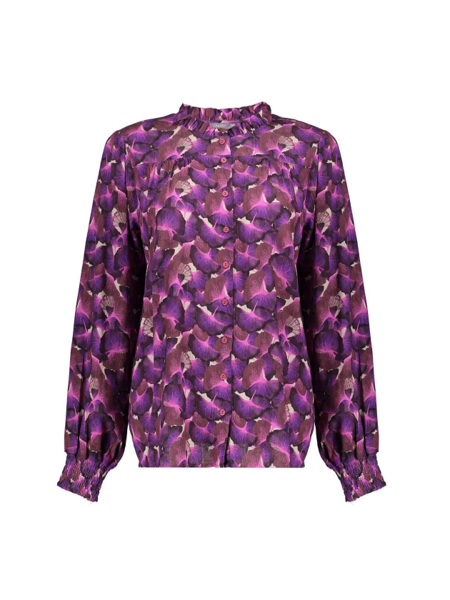 Geisha Blouse Sand/purple