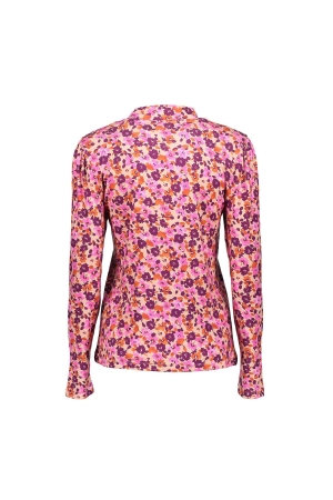 Geisha T-shirt AOP flowers 420 pink/burgundy/orange