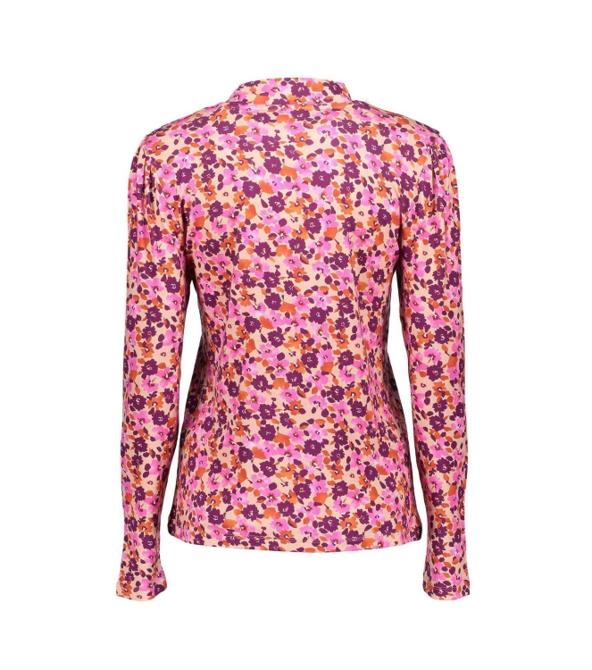 Geisha T-shirt AOP flowers 420 pink/burgundy/orange