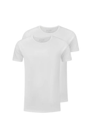 Slater BASIC FIT 2-pack T-shirt O-neck  s/ White